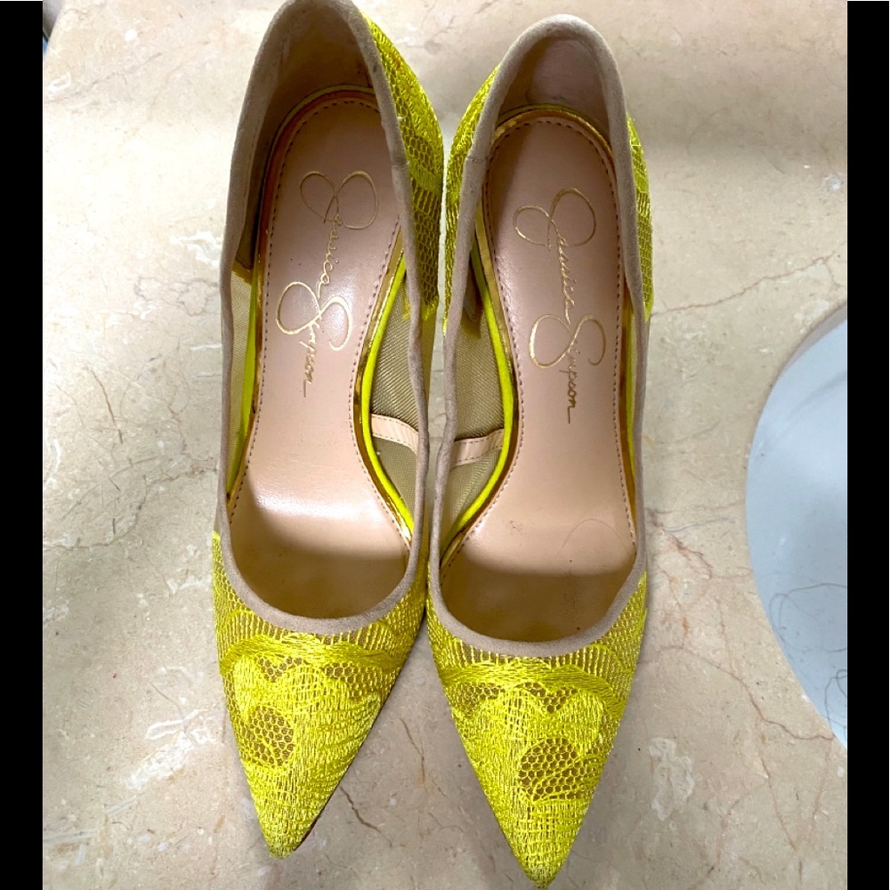 Jessica Simpson Lime high heels 7.5 gently used